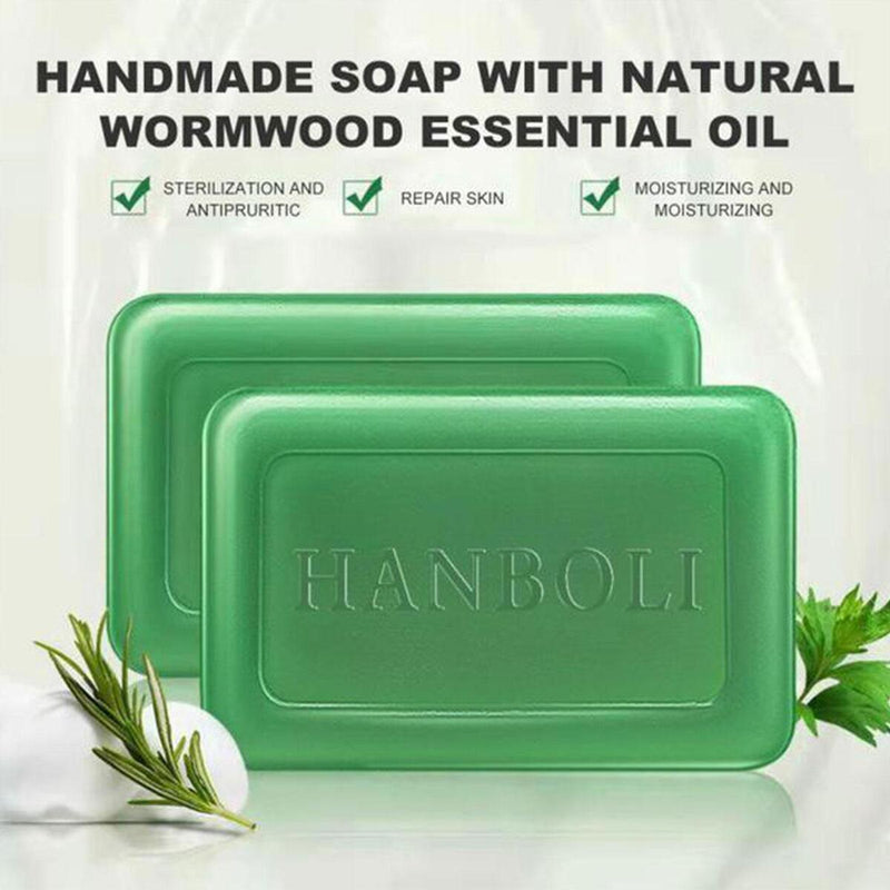 Wormwood Soap Anti-fungal Anti-itch Mites Acne Bath Soap Oil Control.
