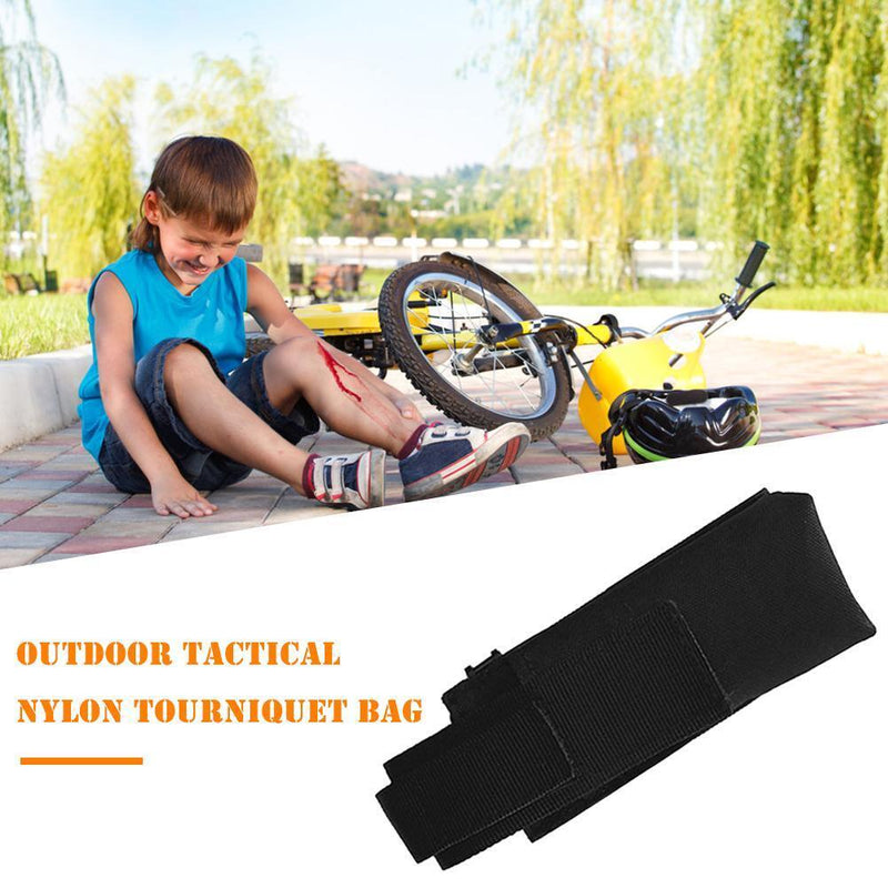 Outdoor Nylon Tourniquet Storage Bag Carrier Package Portable (Black)