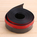 Black Soft Carbon Fiber Car Rubber Bumper Strip  Outside Bumper Front Lip