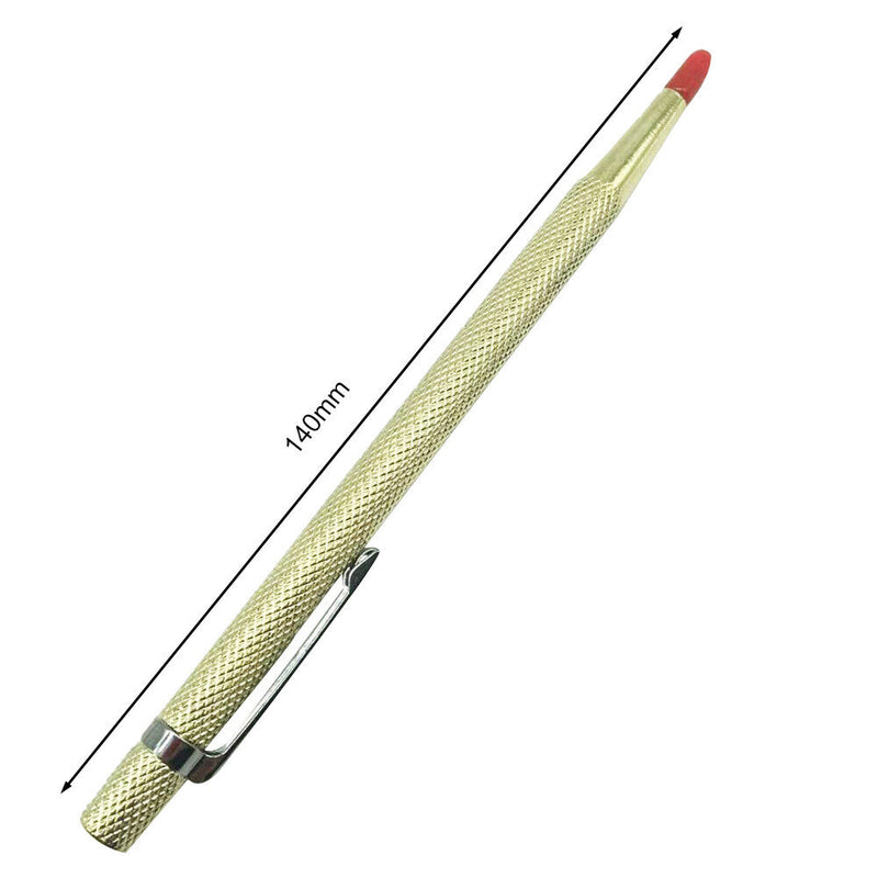 Tungsten Carbide Tip Scriber Pen Diamond Glass Ceramic Engraver (Golden)