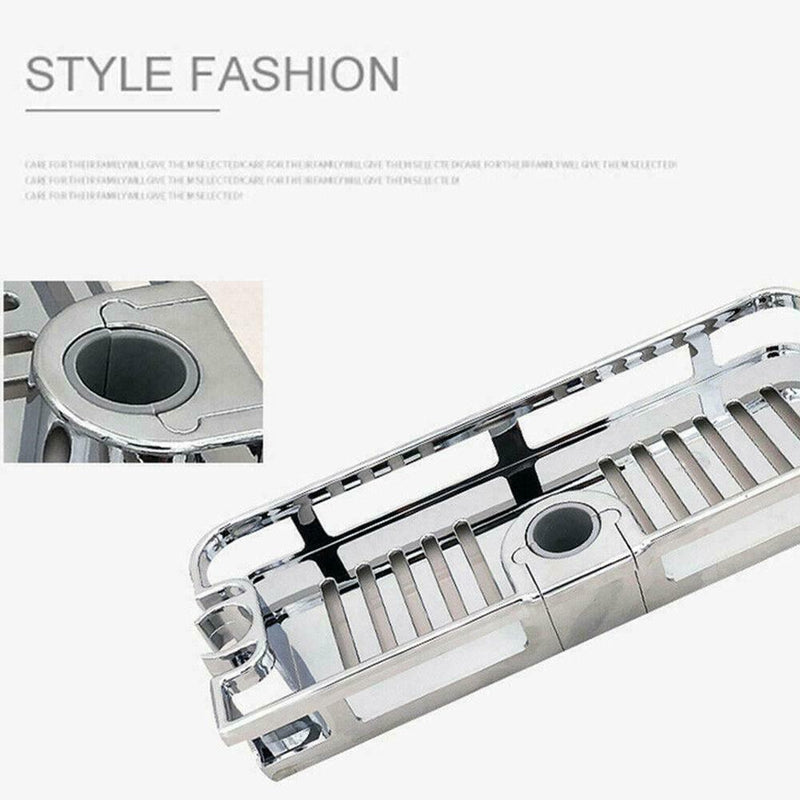 Bathroom Shelf Shower Pole Storage Rack Organiser Tray U Holder K C0H6