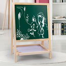 Children Drawing Painting Board Colorful Wood Bracket Double-Sided Folding