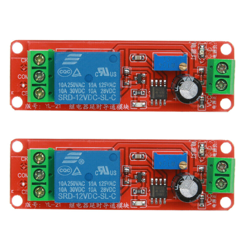 2pcs DC 12V Delay Relay Shield NE555 Timer Switch Adjustable Module