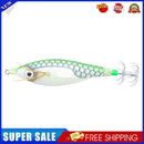 Luminous Artificial Jigs Fishing Lures Cuttlefish Catcher Tackle (Green White)