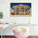 Handmade Canvas Mosaic Merry-Go-Round Full Diamond Painting Point Drill Craft