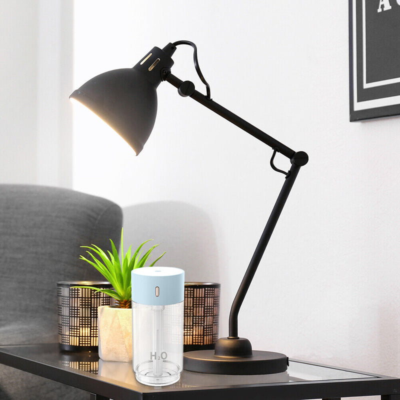 Air Humidifier USB Electric Cool Mist Maker Air Purifier LED Light (Blue)