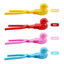 Snowball Maker Tool Duck Shape Snow Ball Tongs Clip with Handle (Pink)