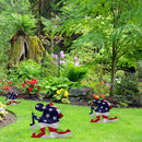 American Flag Kneeling Soldier Pattern Acrylic Garden Yard Weathered Flag Decor