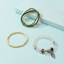Women Bohemian Jewelry Multilayer Rice Bead Owl Layered Hand Chains Bracelet