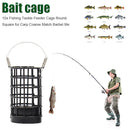 Stainless Steel Fishing Bait Lure Cages Fishing Basketball Feeder Holder Fish Tackle