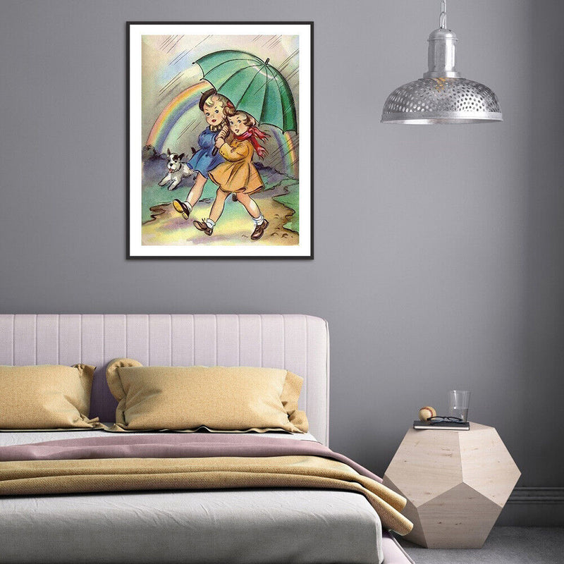 5D Diamond Painting Little Girl Full Round Drill DIY Art Crafts Mosaic Picture