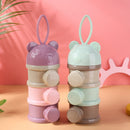 Portable Baby Food Storage Box Bear Shape Milk Powder Container (Purple) Newly
