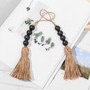 Gift Handmade Hanging Decorations Closet Pendant With Tassels Wood Bead Garland