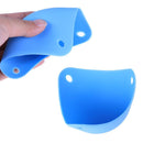 Safety Silicone Egg Poacher Cups Boiler Cookware Microwave Egg Cooker(Blue)