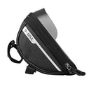 Bike Front Frame Touch Screen Waterproof Phone Bag Top Tube Pannier (Black)