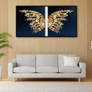 Handpainted DIY Golden Butterfly Oil Paint by Numbers Kit Pictures Craft Gi