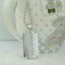 Mens Steel Razor Blades Shape Pendant Necklace U2W7 Chain_Jewelry J9K W3V7 S5X0