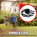 2pcs Hammock Strap Outdoor Camping Tree Hanging Load Bearing Rope (Black) Newly
