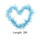 2M Christmas Tree Blue Feather Boa Strip Xmas Ribbon Wedding Garland Decor,`