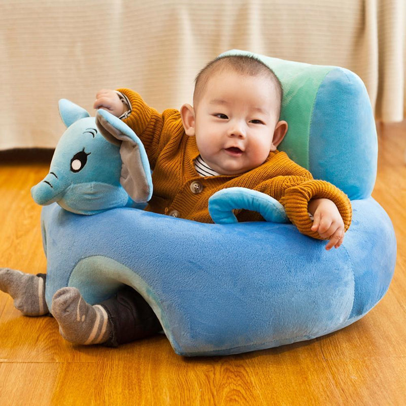 Creative Cartoon Baby Sofa Cover Learn to Sit Seat Feeding Chair Case (D) Newly