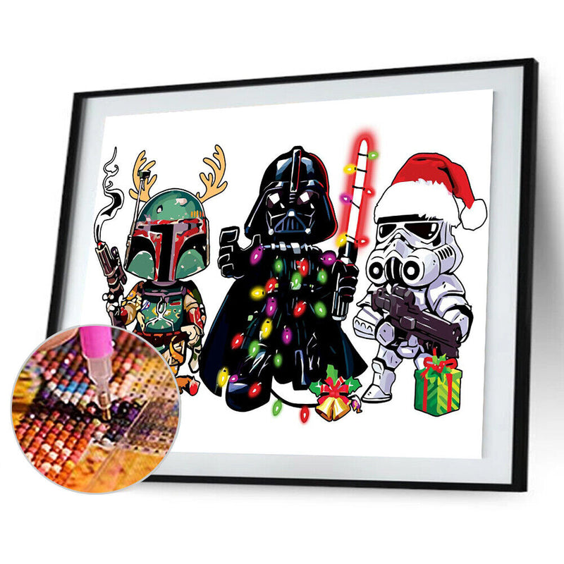 5D Christmas Cartoon Diamond Painting Full Round Rhinestone Drawing Picture Kits