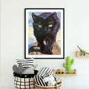 Frameless Oil Paint By Numbers DIY Cat Picture Craft Kit Home Living Room Decor