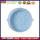 Silicone Air Fryer Pad Safety Baking Accessories for Oven Steamer Cooker (Blue)