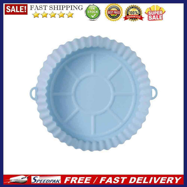 Silicone Air Fryer Pad Safety Baking Accessories for Oven Steamer Cooker (Blue)