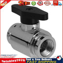 G1/4 Vent Valve Brass Inner Teeth Water Ball Valve Waterway Control(Black) Newly