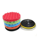 8pcs Car Polishing Disc Waxing Sponge Car Polisher Drill Adapter (7 inch)