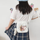 Women Fashion PU Leather Transparent Love Pure Color Crossbody Bag Shoulder Bags