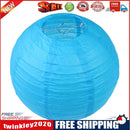 4 inch Round Chinese Paper Lantern DIY Paper Ball Lamp Party Decor (Blue)
