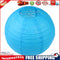 4 inch Round Chinese Paper Lantern DIY Paper Ball Lamp Party Decor (Blue)