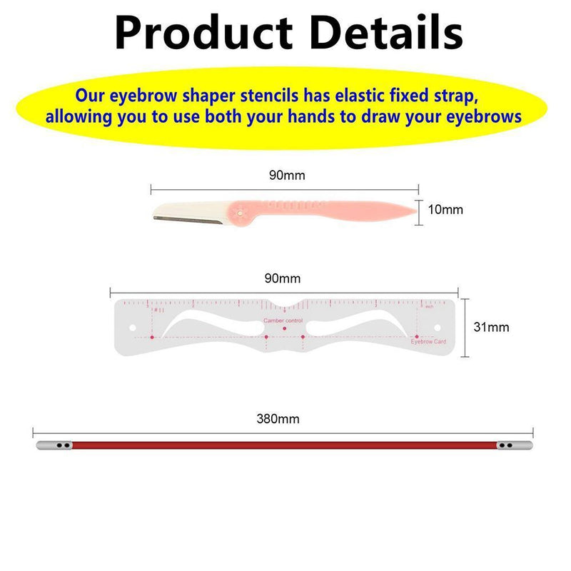 Eyebrow Shaper Kit Stencil Template Eyebrow Razor Easy to draw eyebrow