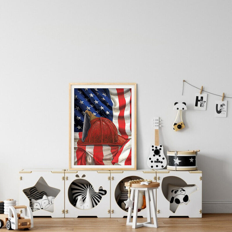 5D Diamond Painting DIY Soldier cap Full Drill Round Rhinestone