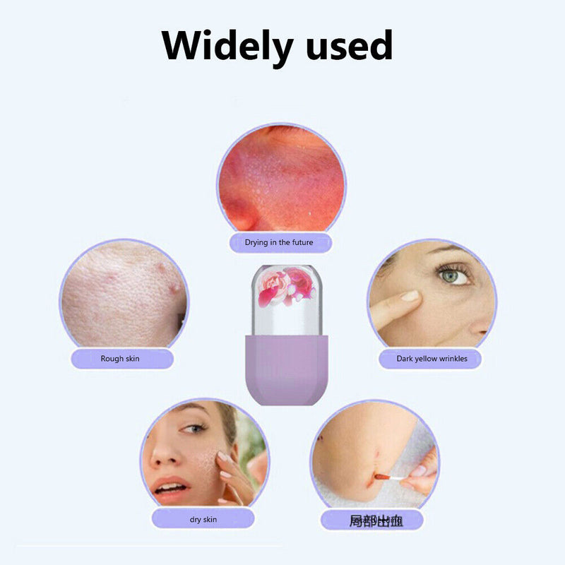 Skin Care Beauty Tool Silicone Ice Cube Massager Face Roller Mold (Purple) Newly