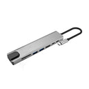 8 in 1 USB C Hub 100m Ethernet Port Adapter for Macbook Notebook Laptop Com