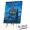 Sky Castle Oil Paint By Numbers Kits DIY Handpainted on Canvas Wall Art