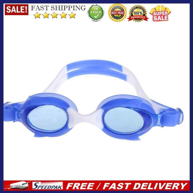 Children Swimming Goggles Anti-fog PC Lens Waterproof Silicon Blue