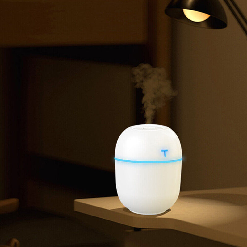 Ultrasonic Silent Air Humidifier Car Aroma Essential Oil Diffuser (White)