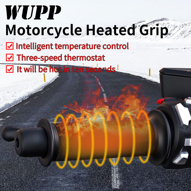 12V 3-Gear Waterproof Electric Heated Grip Covers Adjustable Handleable Grips