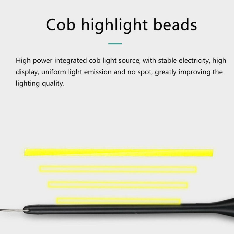 1pc Stepless Dimming COB Inspection Light with Magnet Hook for Car Repair