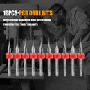 10pcs Circuit Board PCB Drill Bits Tungsten Steel Twist Drill Bits (0.2mm) Newly
