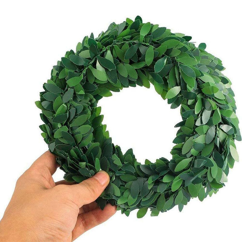 Silk Wreath Green Leaf Iron Wire Artificial Vine Wedding Gift Decor TOP DIY P5G9