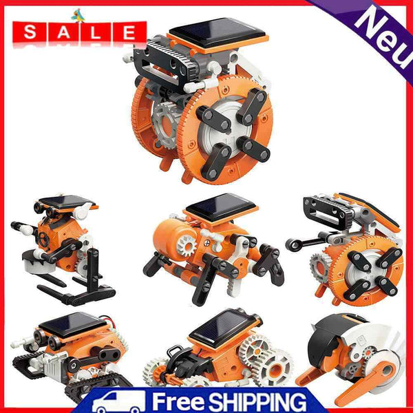 Solar Powered Science Experiment Building Toys Transformation Robot for Kids