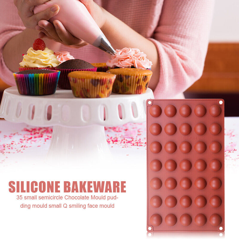 35 Cavity Cake Mold Half Ball Sphere Mould for DIY Chocolate Dessert Puddin
