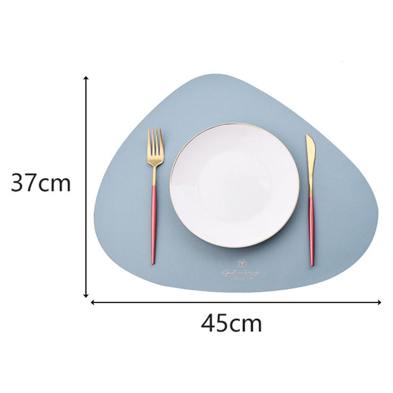 Leather Placemats Coasters, Non Slip Waterproof Heat-Resistant Place Mat Coas