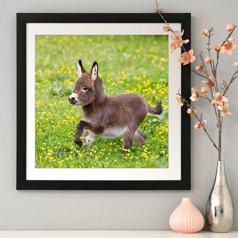5D DIY Diamond Painting Embroidery Donkey Full Round Drill Rhinestones Crafts