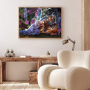 Full Cross Stitch 11CT Angel Tiger Counted Cotton Thread Animal Wall Art Crafts