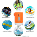 4 in 1 Mini Electric Inflatable Air Pump USB Outdoor Camping Light (Orange)